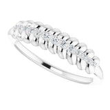 Platinum Round Natural Diamond Accented Ring - view 5