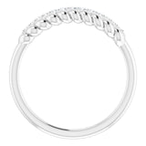 14K Gold Round Natural Diamond Accented Ring - White Gold - view 2