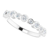 Platinum Round Natural Diamond Bezel-Set Ring - view 6