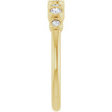 14K Gold Round Natural Diamond Bezel-Set Ring – 2.25mm Stones - Yellow Gold - view 4