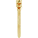 14K Gold Round Natural Citrine Bezel-Set Ring - Yellow Gold - view 4