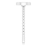 Platinum Round Natural Diamond Beaded Cluster Ring - view 4