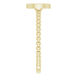 14K Gold Round Natural Diamond Beaded Cluster Ring - Yellow Gold - view 4