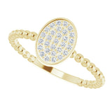 14K Gold Round Natural Diamond Cluster Ring – 1mm Stones - Yellow Gold - view 5