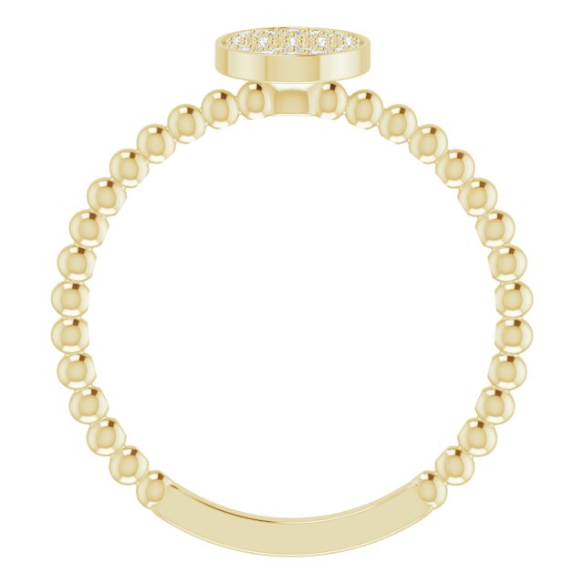 14K Gold Round Natural Diamond Cluster Ring – 1mm Stones - Yellow Gold - view 2
