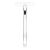 Platinum Round Natural Diamond Bar Ring – 1.3mm Stones - view 4