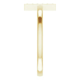 14K Gold Round Natural Diamond Bar Ring – 1.3mm Stones - Yellow Gold - view 4