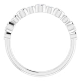 Platinum Round Natural Diamond Bezel-Set Ring - view 2