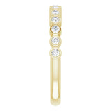 14K Gold Round Natural Diamond Bezel-Set Stackable Ring - Yellow Gold - view 4