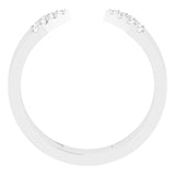 Platinum Round Natural Diamond Geometric Ring - view 2