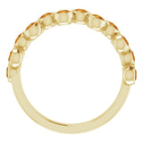 14K Gold Round Natural Citrine Bezel-Set Ring – 2.5mm Stones - Yellow Gold - view 2