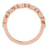 14K Gold Round Lab-Grown Alexandrite Bezel-Set Ring - Rose Gold - view 4