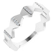 Platinum Round Natural Diamond Geometric Ring – 0.8mm Stones