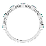 Platinum Round Natural Alexandrite Bezel-Set Ring II - view 2