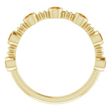 14K Gold Round Natural Citrine Bezel-Set Ring II - Yellow Gold - view 2