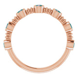 14K Gold Round Natural Alexandrite Bezel-Set Ring II - Rose Gold - view 2
