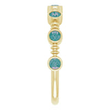 14K Gold Round Natural Alexandrite Bezel-Set Ring II - Yellow Gold - view 4