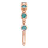 14K Gold Round Natural Alexandrite Bezel-Set Ring II - Rose Gold - view 4