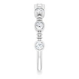 14K Gold Round Natural Diamond Bezel-Set Ring II - White Gold - view 4