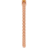 14K Gold Round Natural Citrine Beaded Ring - Rose Gold - view 4