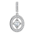 14K Gold Round Natural Diamond Halo-Style Pendant – 4.1mm Stones