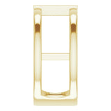 14K Gold Straight Baguette Natural Diamond Baguette Negative Space Ring - Yellow Gold - view 4