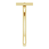 14K Gold Round Natural Diamond Geometric Ring II - Yellow Gold - view 4