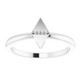 Platinum Round Natural Diamond Geometric Ring II - view 3