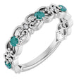Platinum Round Lab-Grown Alexandrite Vintage-Inspired Scroll Ring