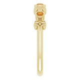 14K Gold Round Natural Citrine Bezel-Set Ring III - Yellow Gold - view 4
