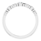 Platinum Round Natural Diamond Bezel-Set Ring III - view 2