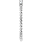 14K Gold Round Lab-Grown Diamond Stackable Ring – 2mm Stones - White Gold - view 4