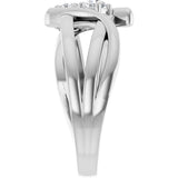 14K Gold Round Lab-Grown Diamond Two-Stone Ring - White Gold - view 4