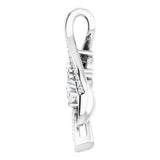 Platinum Round Natural Diamond Two-Stone Pendant - view 3