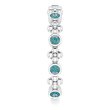 Platinum Round Lab-Grown Alexandrite Beaded Ring – 2mm Stones - view 4