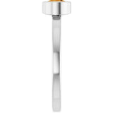 14K Gold Round Natural Citrine Bezel-Set Solitaire Ring - White Gold - view 4