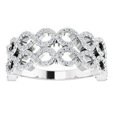 Platinum Round Natural Diamond Infinity-Inspired Ring II - view 3