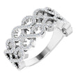 Platinum Round Natural Diamond Infinity-Inspired Ring II