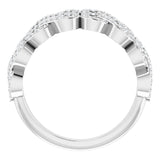 Platinum Round Natural Diamond Infinity-Inspired Ring II - view 2