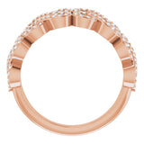 14K Gold Round Natural Diamond Infinity-Inspired Ring II - Rose Gold - view 2