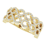 14K Gold Round Natural Diamond Infinity-Inspired Ring II - Yellow Gold - view 5