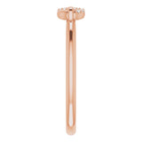 14K Gold Round Natural Diamond Infinity-Inspired Ring III - Rose Gold - view 4
