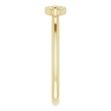 14K Gold Round Natural Diamond Infinity-Inspired Ring III - Yellow Gold - view 4