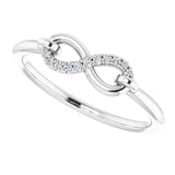 Platinum Round Natural Diamond Infinity-Inspired Ring III - view 5