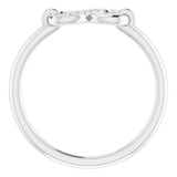 14K Gold Round Natural Diamond Infinity-Inspired Ring III - White Gold - view 2