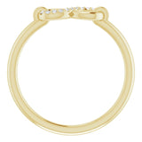 14K Gold Round Natural Diamond Infinity-Inspired Ring III - Yellow Gold - view 2