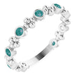Platinum Round Lab-Grown Alexandrite Beaded Ring – 2mm Stones