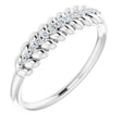 14K Gold Round Natural Diamond Accented Ring - White Gold