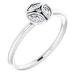 14K Gold Marquise Natural Diamond Cluster Ring - White Gold