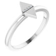 14K Gold Round Natural Diamond Geometric Ring II - White Gold